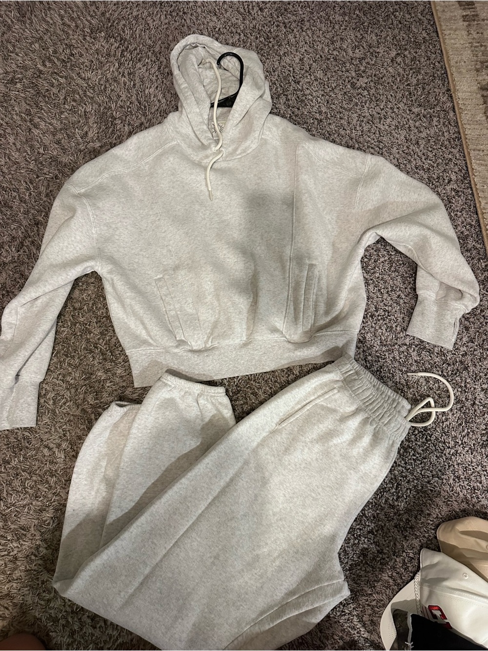 Aerie Heather Gray Hooded Jumpsuit